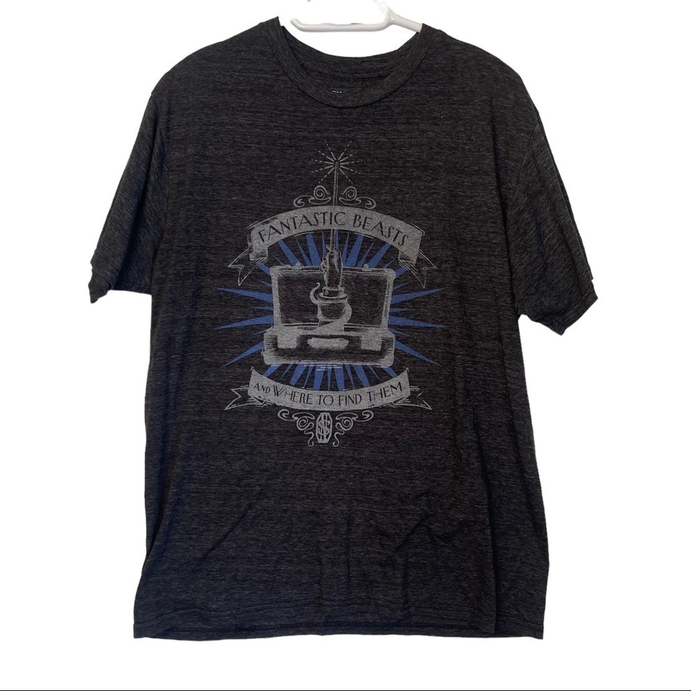 Fantastic Beasts Unisex Grey Fantastic Beast Short Sleeved Movie Harry P…